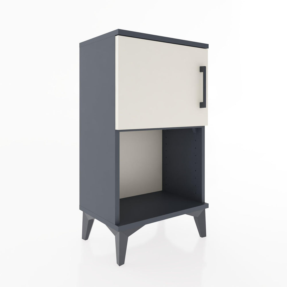 Woodntry Modüler Komodin Raf ve Tek Kapaklı V2 44x30x68 cm Antrasit - Woodntry