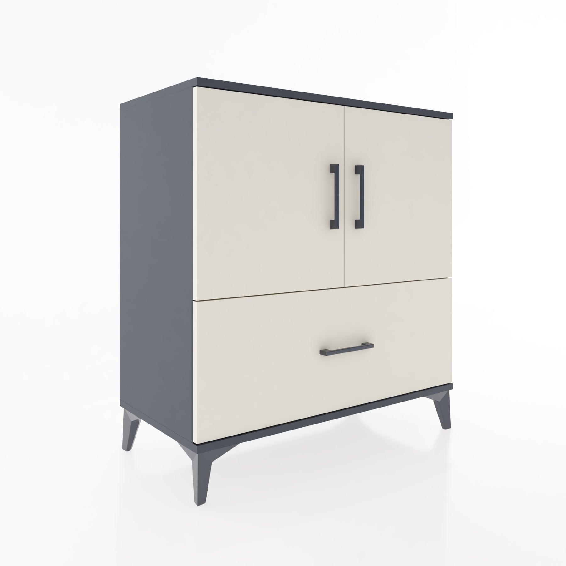 Woodntry Modular Dresser Anthracite 88x44x84 cm with Cover and Drawer KC48-2