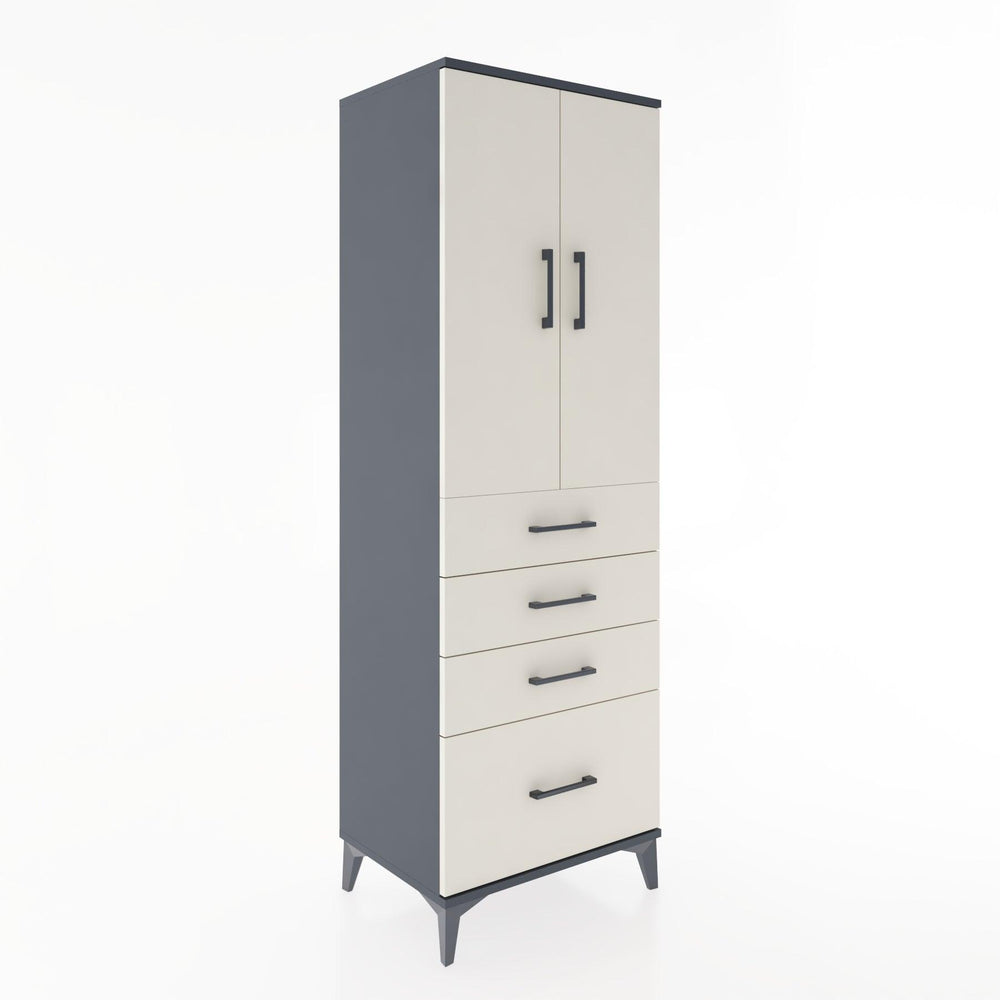 Woodntry Modular Cabinet Anthracite 60x44x170 cm with Doors and Drawers KC13-2