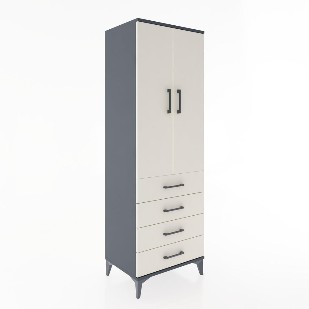 Woodntry Modular Cabinet Anthracite 60x44x170 cm with Doors and Drawers KC27-2