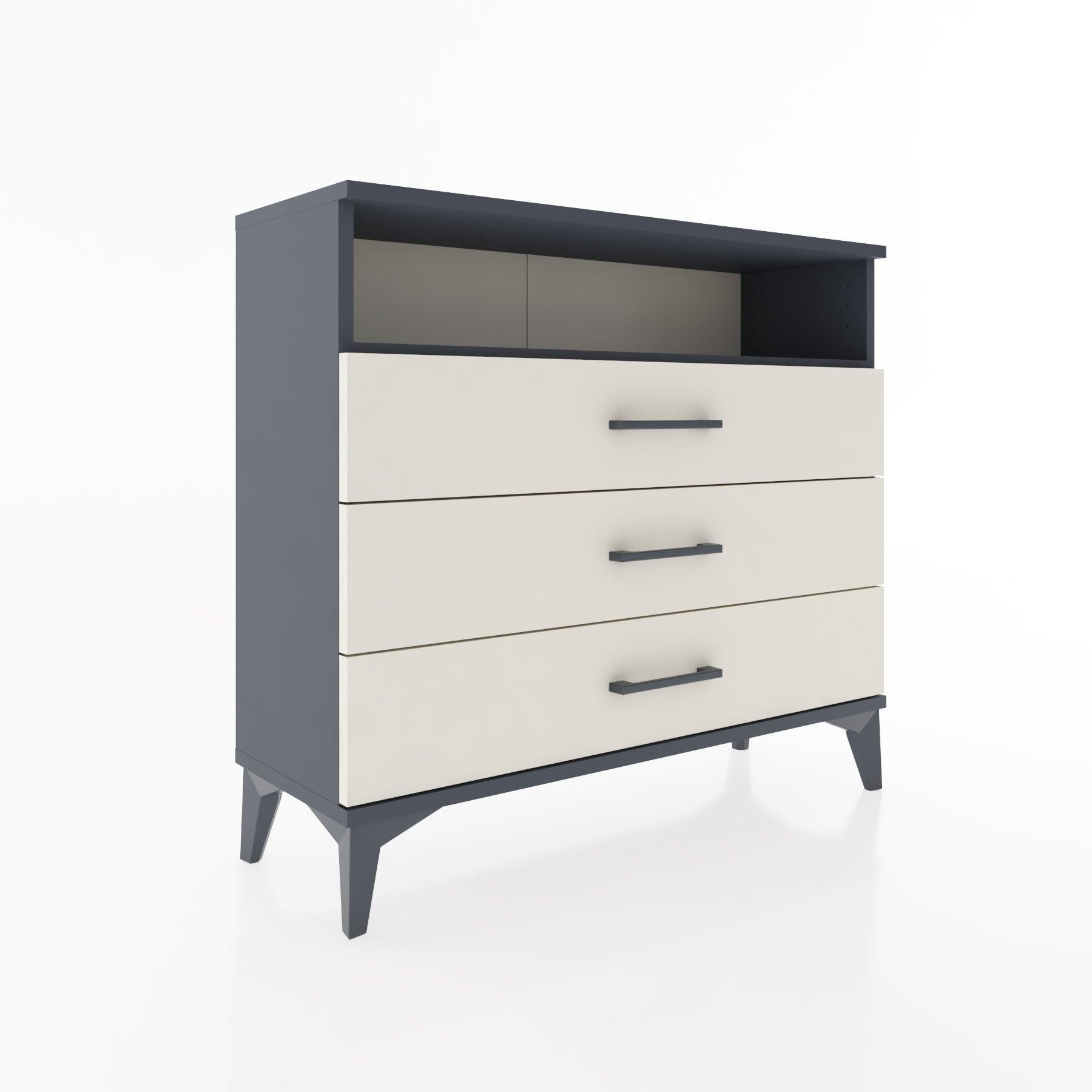 Woodntry Modüler Şifonyer Üç Çekmeceli V2 88x30x68 cm Antrasit - Woodntry