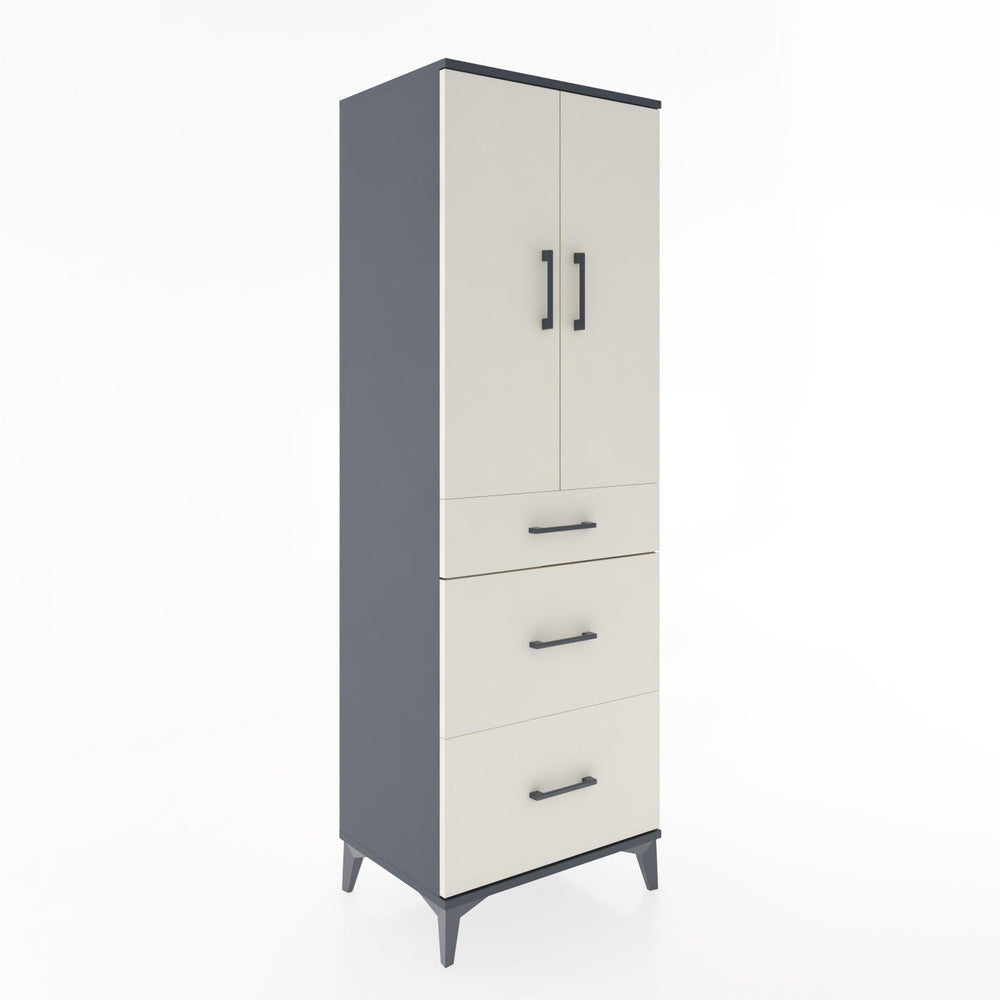Woodntry Modular Cabinet Anthracite 60x44x170 cm with Doors and Drawers KC20-2