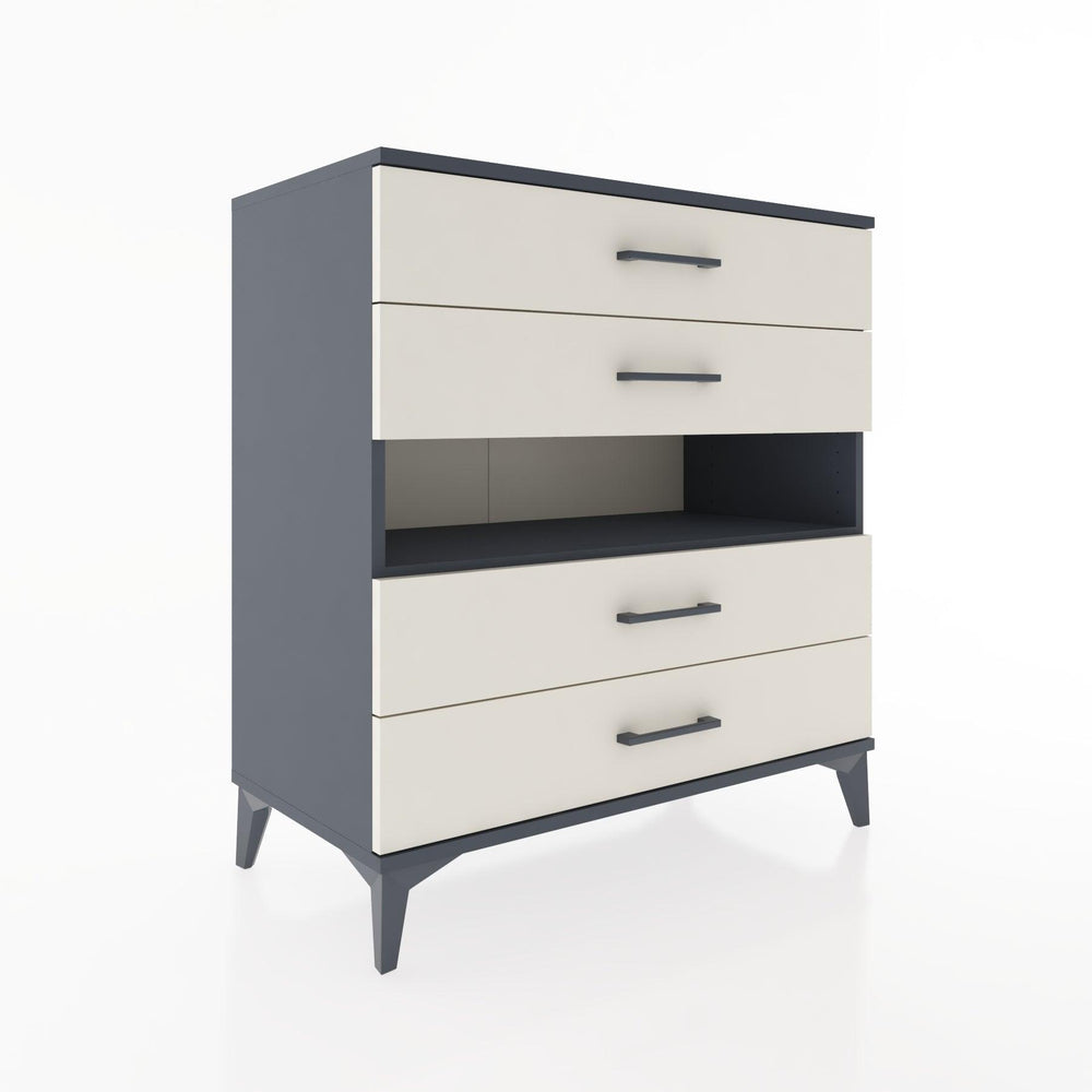 Woodntry Modular Dresser Anthracite 88x44x84 cm with Drawers and Shelves CR21-2