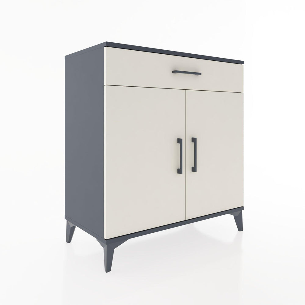 Woodntry Modüler Şifonyer Antrasit 88x44x84 cm Kapaklı ve Çekmeceli KC80-2