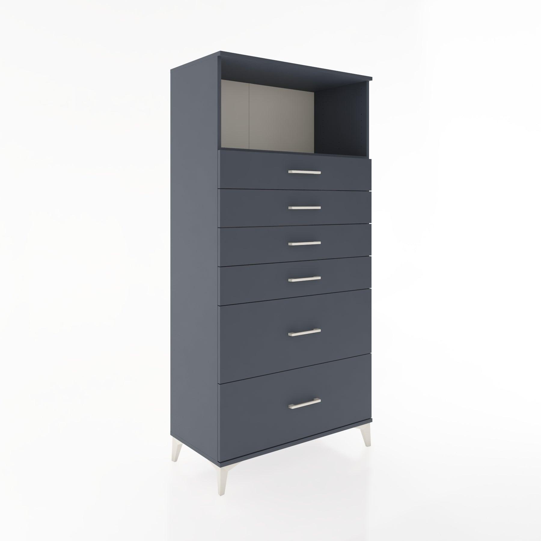 Woodntry Modular Cabinet Anthracite 88x44x170 cm with Drawers and Shelves CR45-2