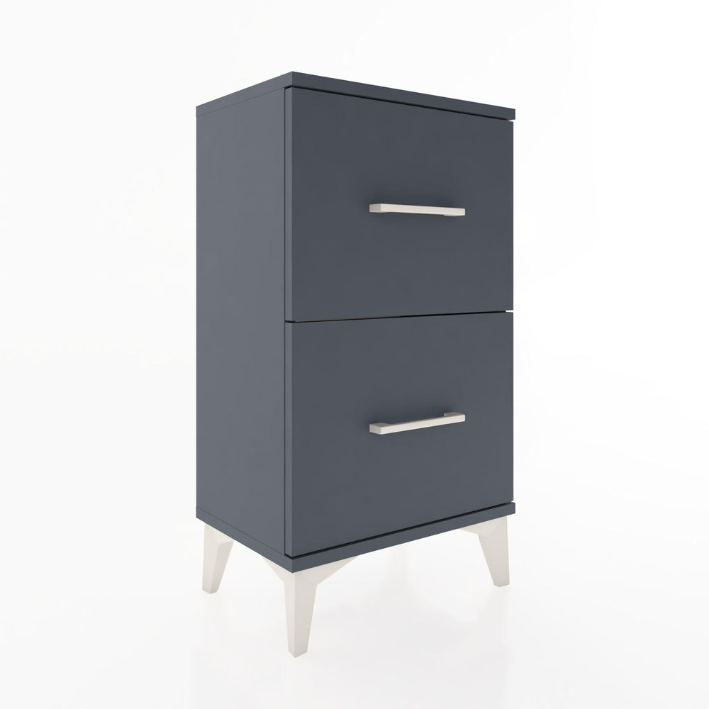 Woodntry Modüler Komodin İki Çekmeceli 44x30x68 cm Antrasit - Woodntry