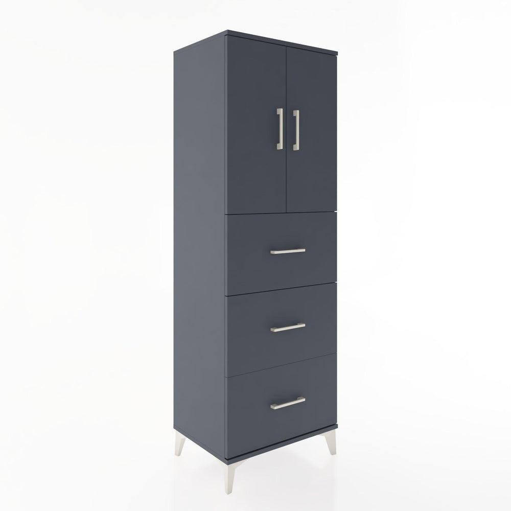 Woodntry Modular Cabinet Anthracite 60x44x170 cm with Doors and Drawers KC24-2