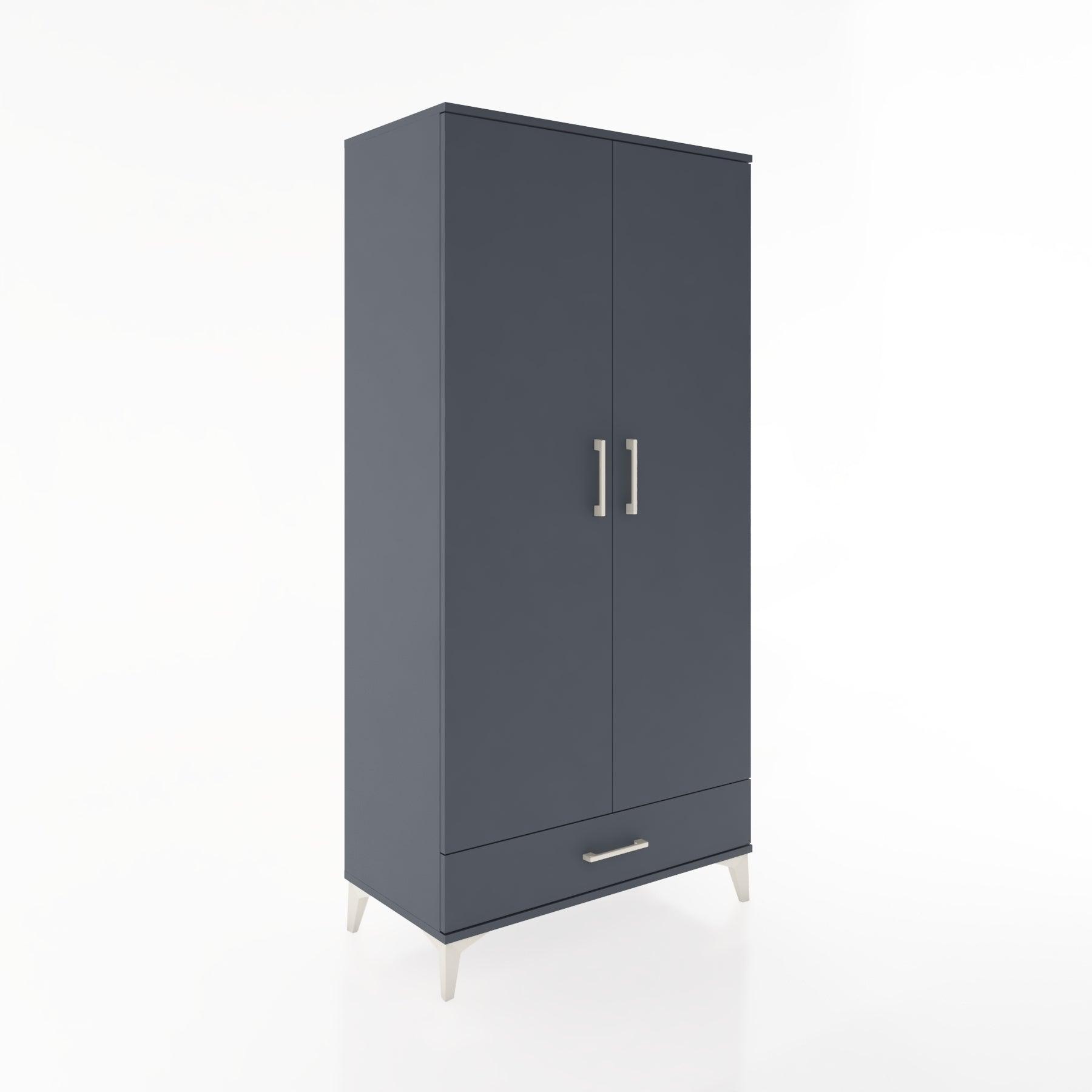Woodntry Modular Cabinet Anthracite 88x44x170 cm with Doors and Drawers KC8-2