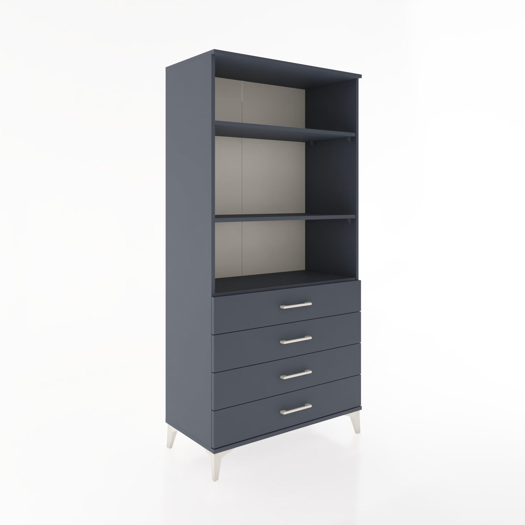 Woodntry Modular Cabinet Anthracite 88x44x170 cm with Drawers and Shelves CR36-2