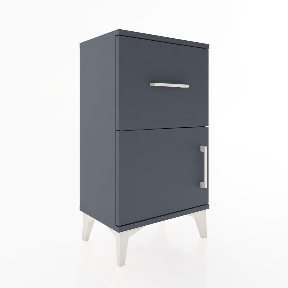 Woodntry Modüler Komodin Çekmece ve Kapaklı V1 44x30x68 cm Antrasit - Woodntry