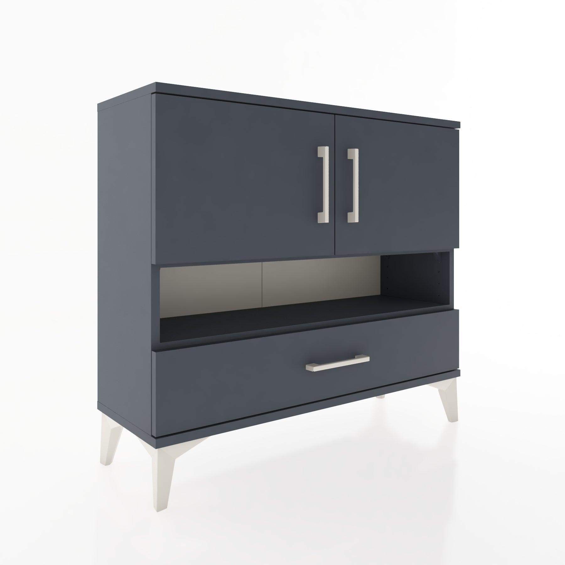 Woodntry Modüler Şifonyer İki Kapaklı T1 88x30x94 cm Antrasit - Woodntry