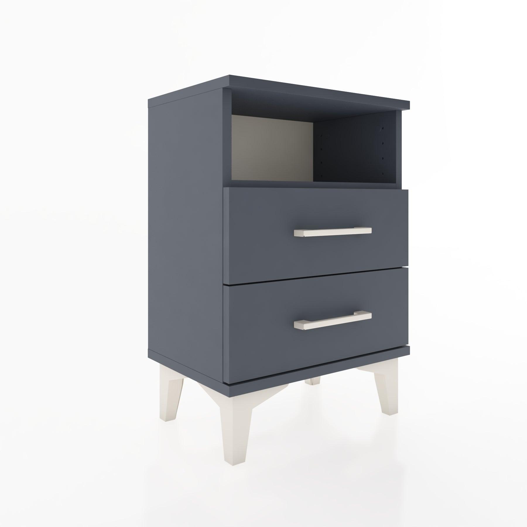 Woodntry Modüler Komodin İki Çekmeceli 44x30x52 cm Antrasit - Woodntry