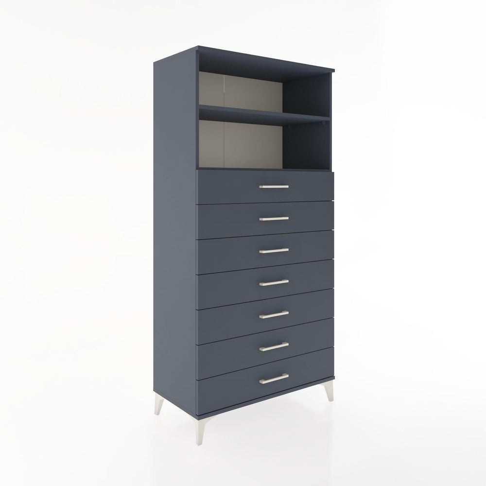 Woodntry Modular Cabinet Anthracite 88x44x170 cm with Drawers and Shelves CR33-2