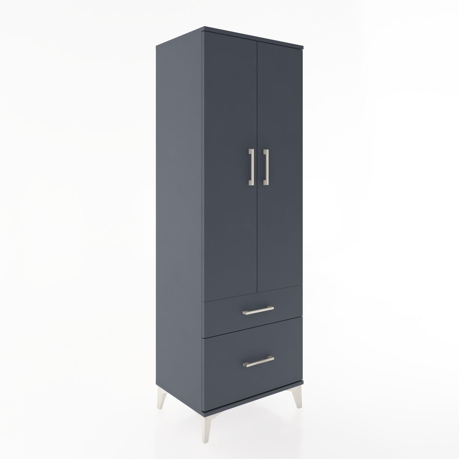 Woodntry Modular Cabinet Anthracite 60x44x170 cm with Doors and Drawers KC15-2