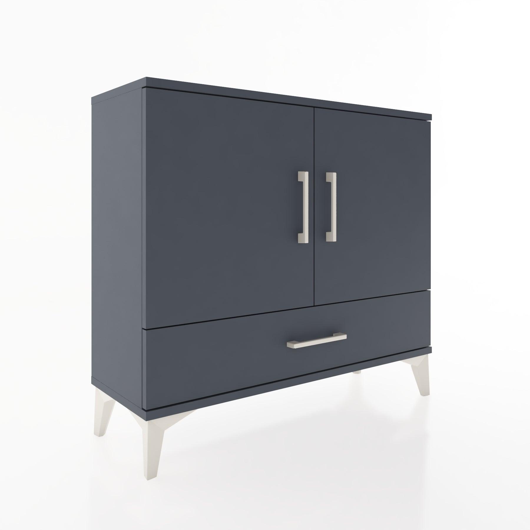 Woodntry Modüler Şifonyer Kapak ve Çekmeceli V1 88x30x68 cm Antrasit - Woodntry