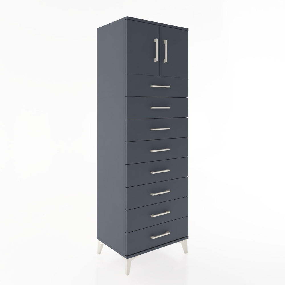 Woodntry Modular Cabinet Anthracite 60x44x170 cm with Doors and Drawers KC1-2