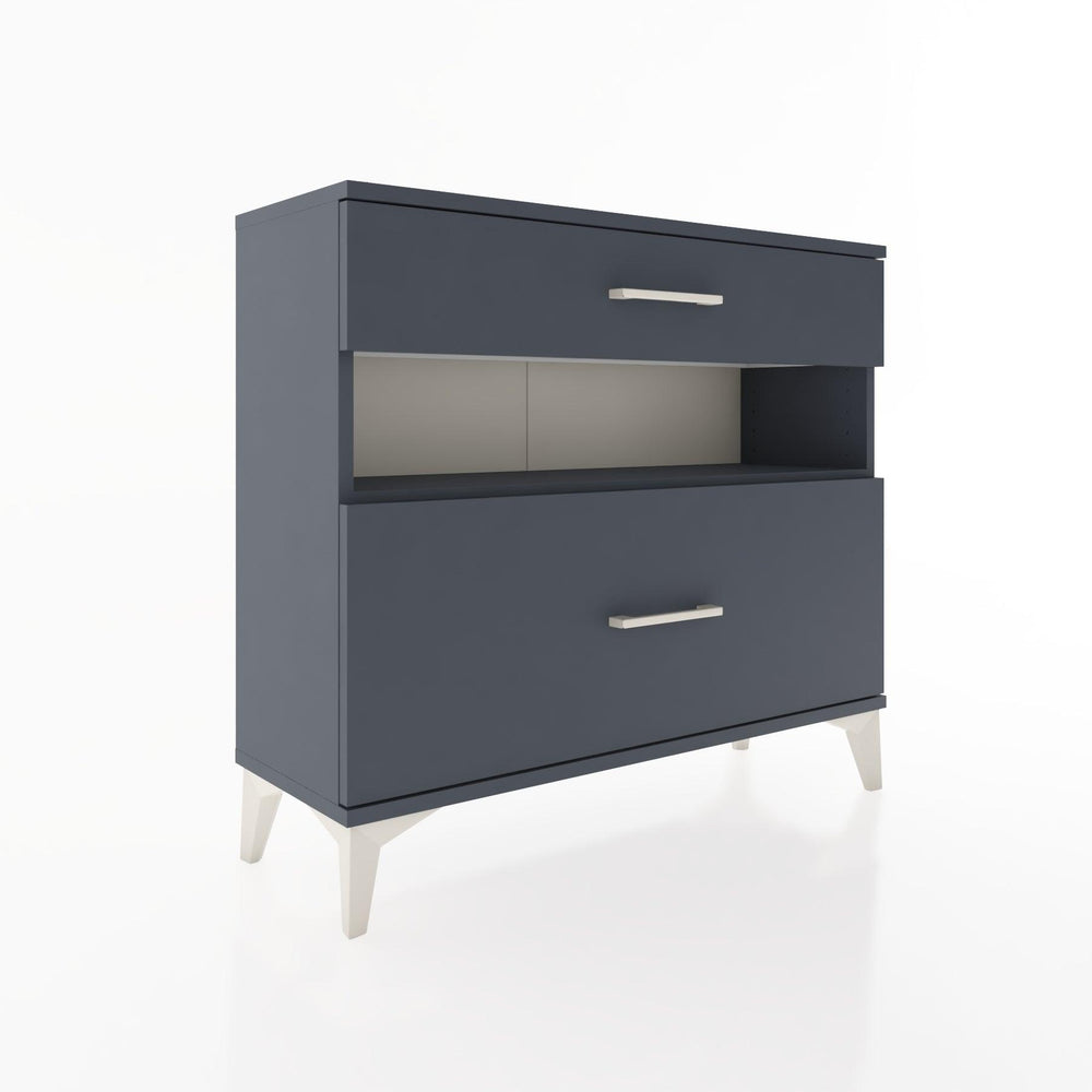 Woodntry Modüler Şifonyer İki Çekmeceli V9 88x30x68 cm Antrasit - Woodntry