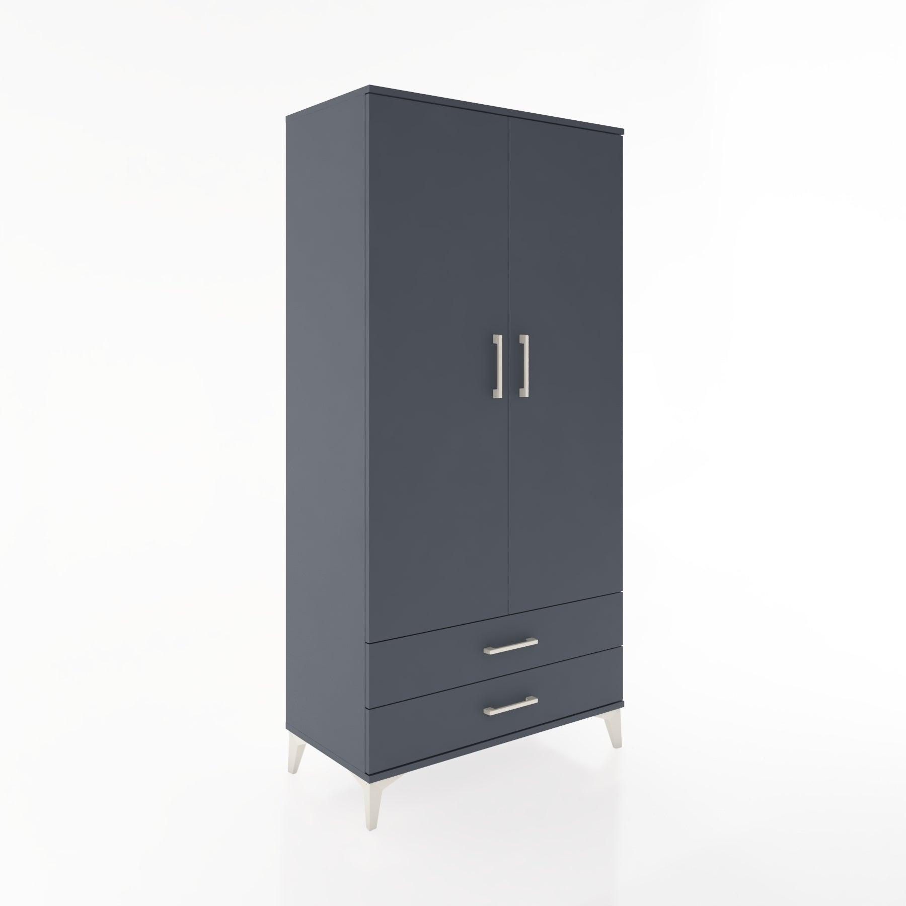 Woodntry Modular Cabinet Anthracite 88x44x170 cm with Doors and Drawers KC29-2