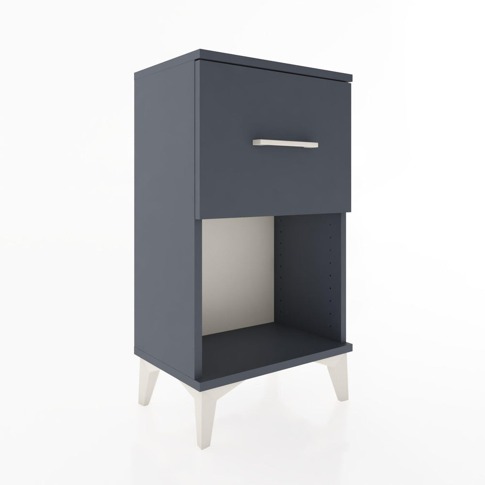 Woodntry Modüler Komodin Tek Çekmece ve Raflı V1 44x30x68 cm Antrasit - Woodntry