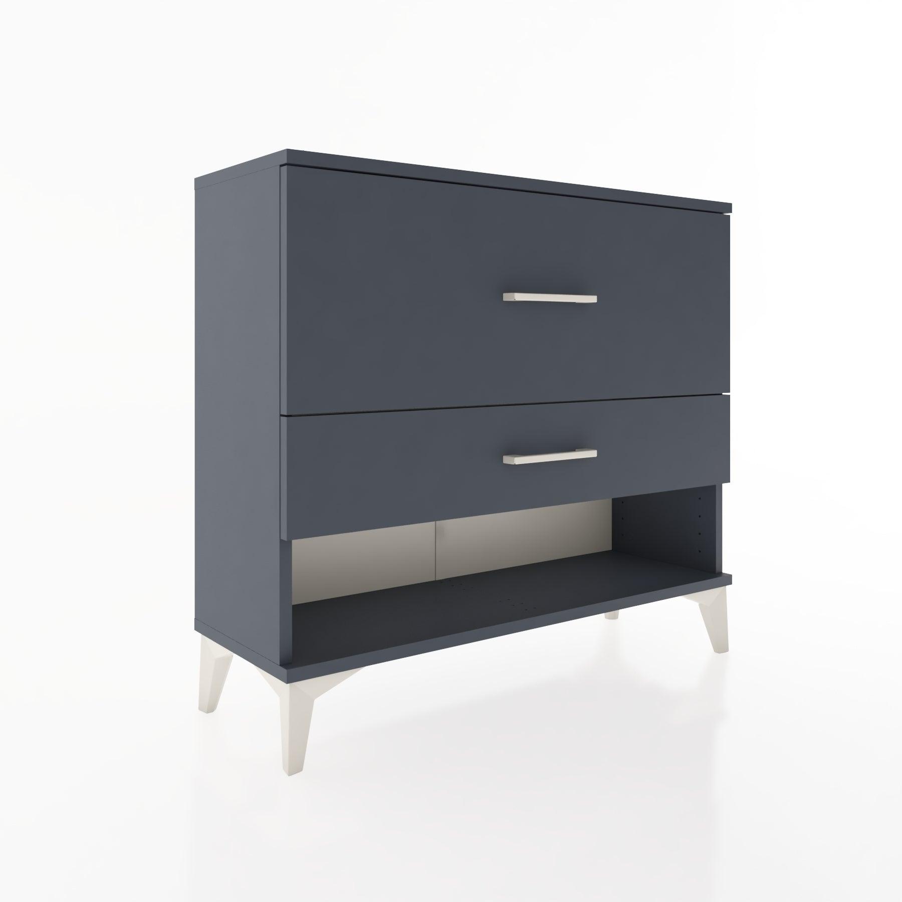 Woodntry Modüler Şifonyer İki Çekmeceli V5 88x30x68 cm Antrasit - Woodntry
