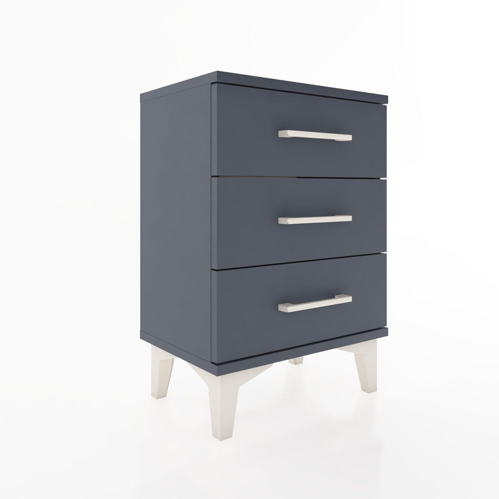 Woodntry Modüler Komodin Üç Çekmeceli 44x30x52 cm Antrasit - Woodntry