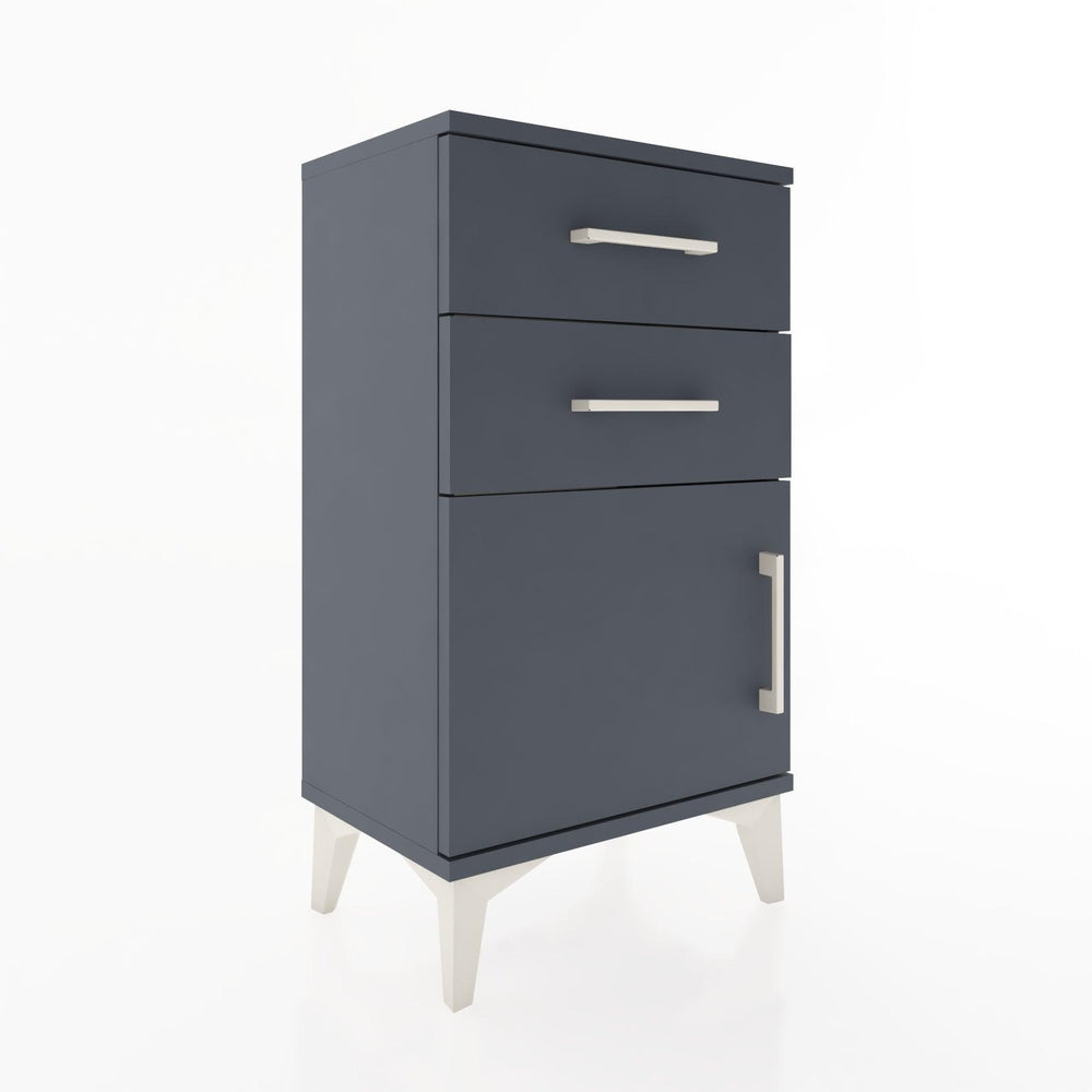 Woodntry Modüler Komodin İki Çekmece ve Kapaklı 44x30x68 cm Antrasit - Woodntry