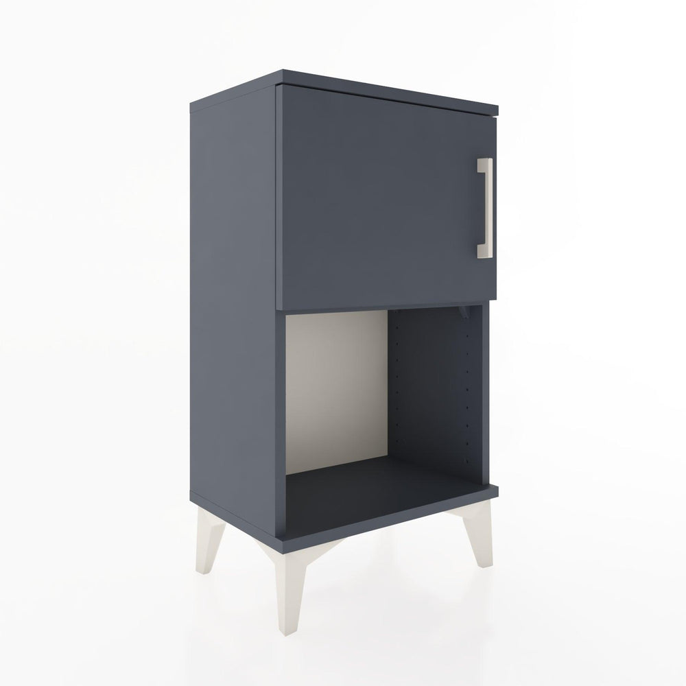 Woodntry Modüler Komodin Raf ve Tek Kapaklı V2 44x30x68 cm Antrasit - Woodntry