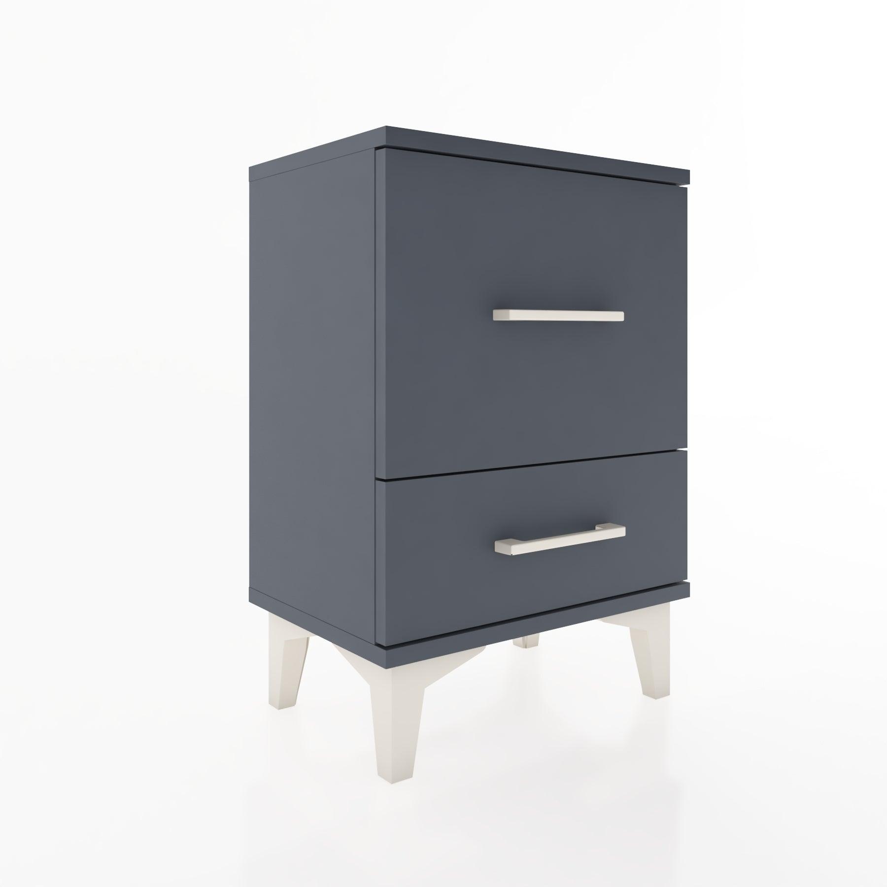 Woodntry Modüler Komodin Büyük ve Küçük Çekmece 44x30x52 cm Antrasit - Woodntry