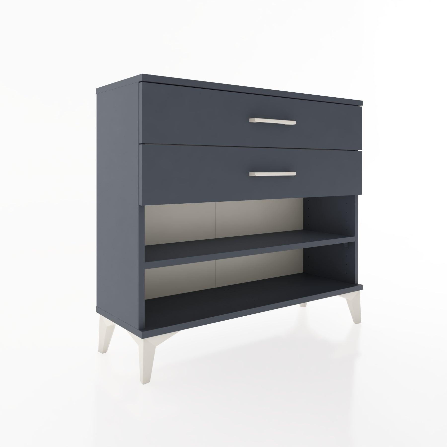 Woodntry Modüler Şifonyer İki Çekmeceli V1 88x30x68 cm Antrasit - Woodntry