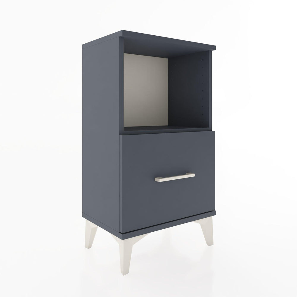 Woodntry Modüler Komodin Tek Çekmece ve Raflı V2 44x30x68 cm Antrasit - Woodntry