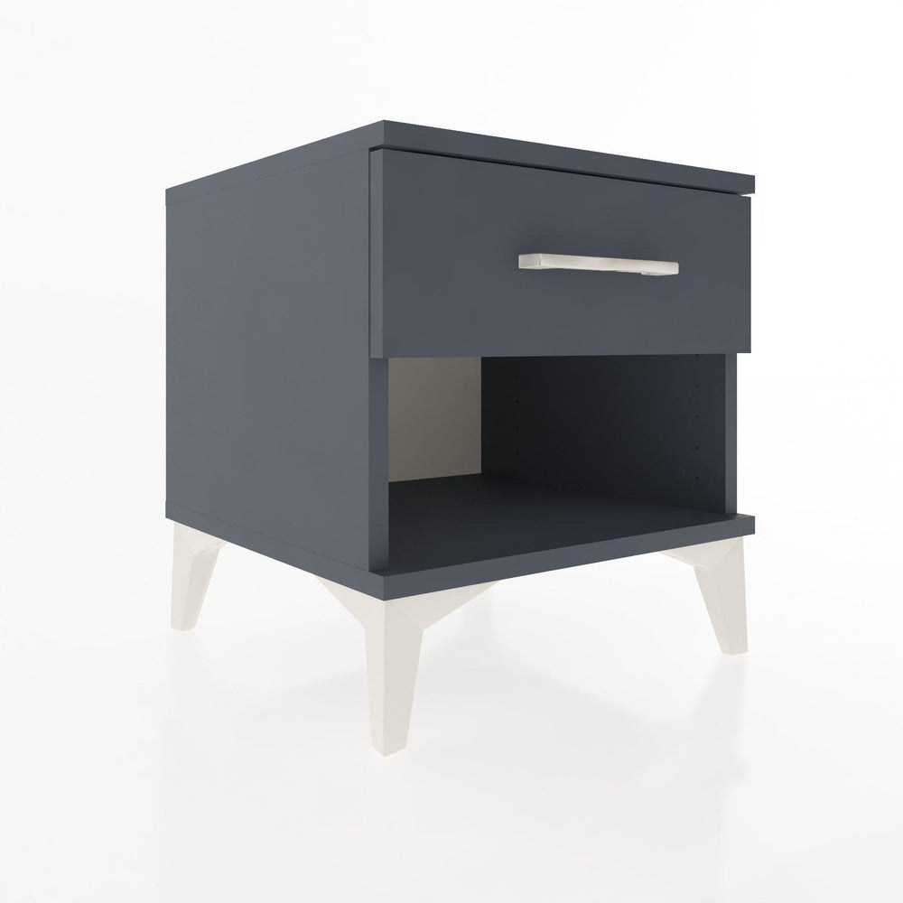 Woodntry Modular Nightstand Anthracite 44x44x36 cm with Drawer and Shelf CR1-2