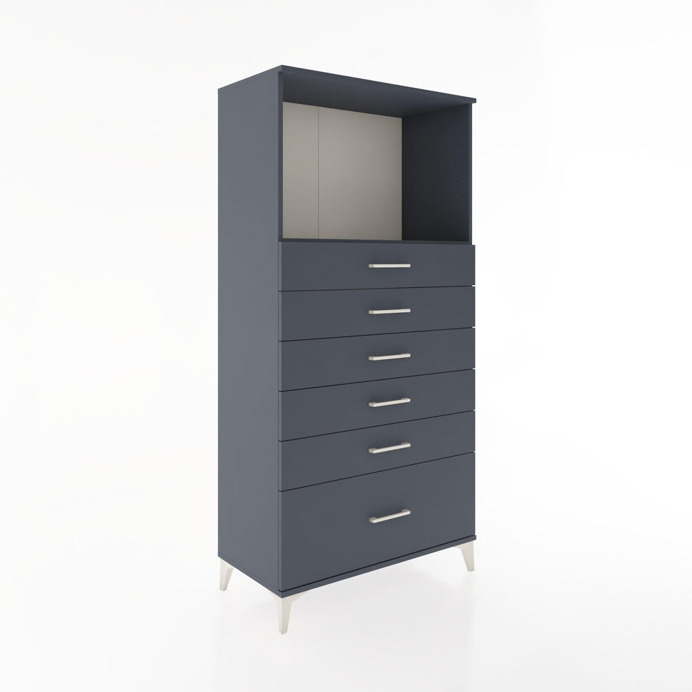 Woodntry Modular Cabinet Anthracite 88x44x170 cm with Drawers and Shelves CR39-2
