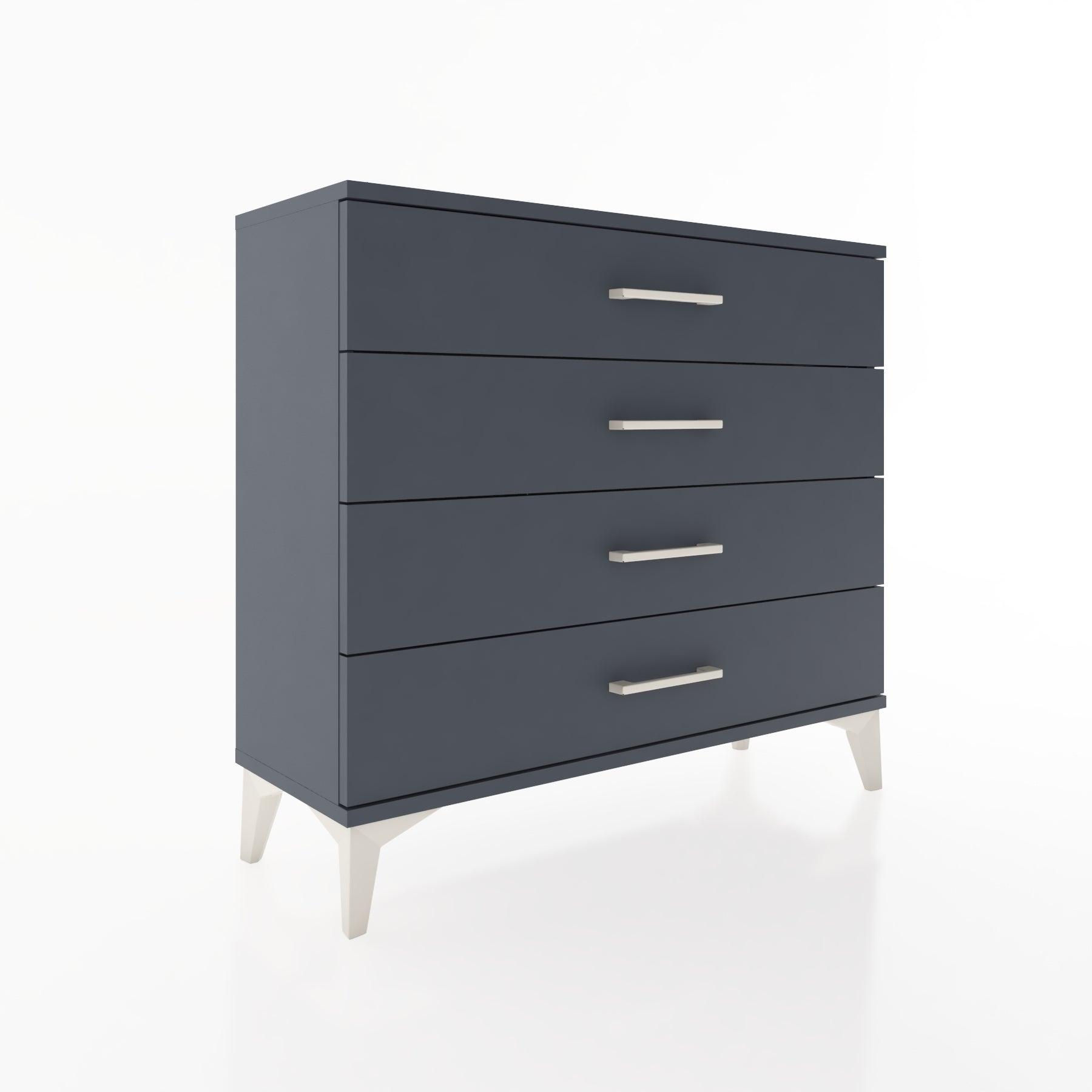 Woodntry Modüler Şifonyer 4 Çekmeceli 88x30x68 cm Antrasit - Woodntry