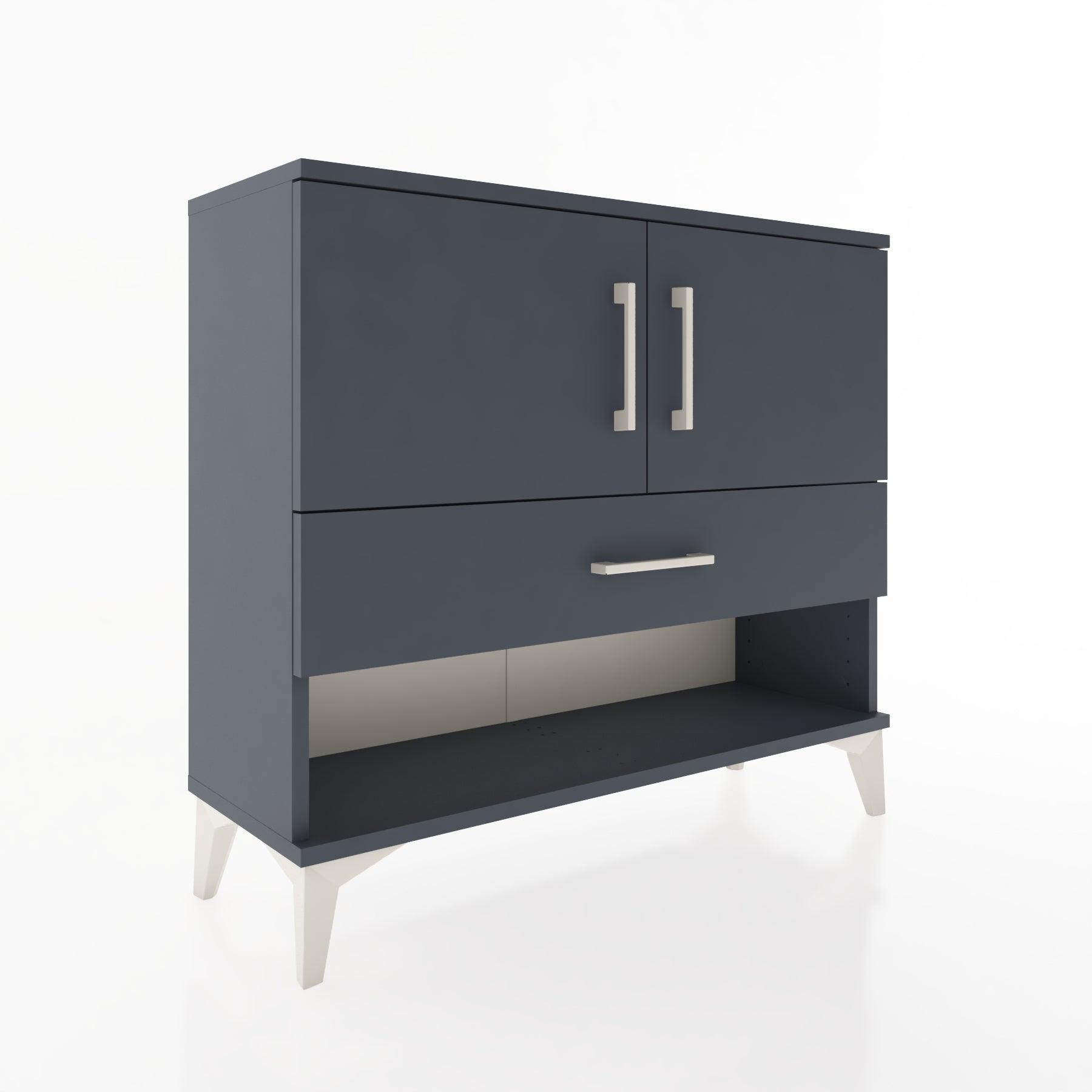 Woodntry Modüler Şifonyer Kapak ve Çekmeceli V4 88x30x68 cm Antrasit - Woodntry