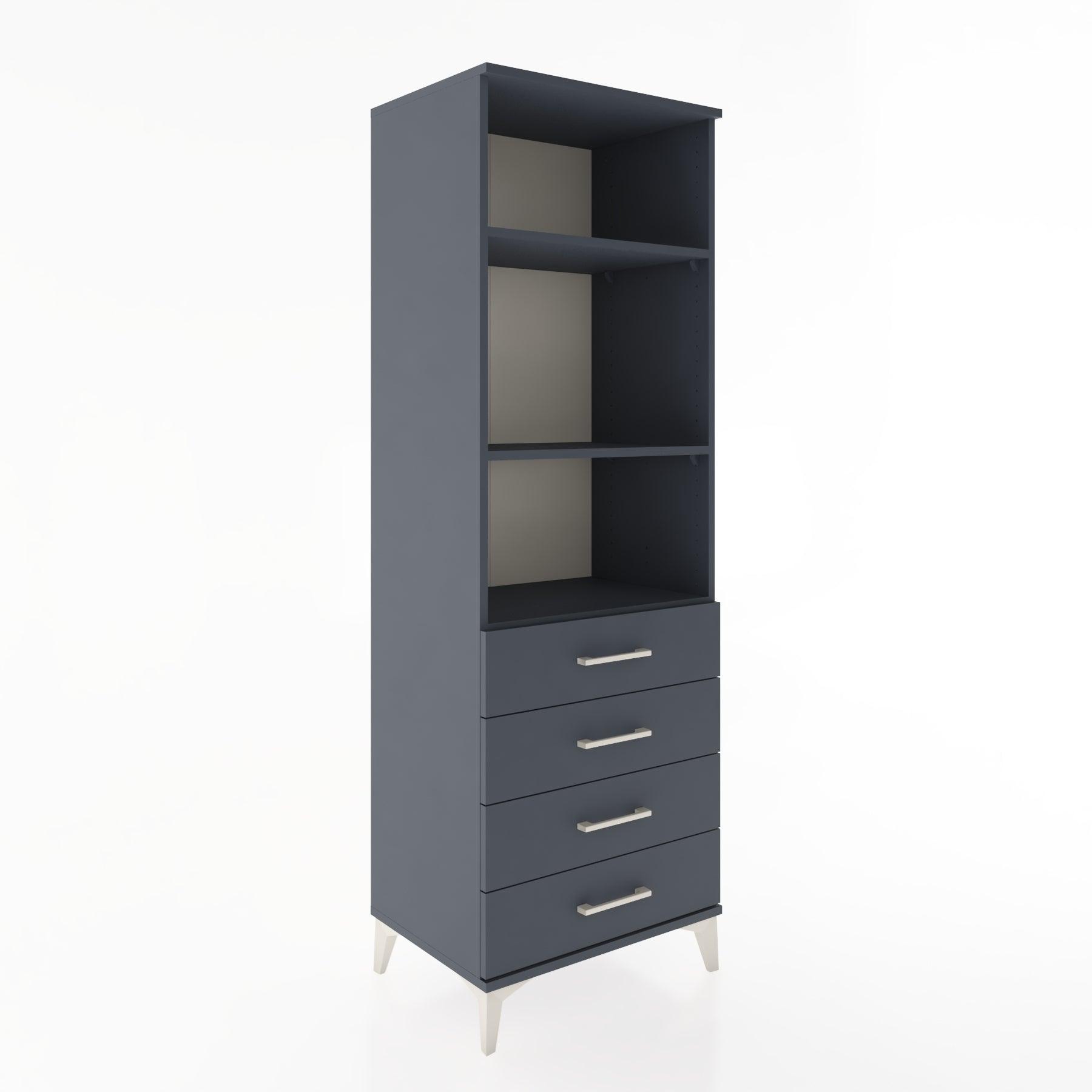 Woodntry Modular Cabinet Anthracite 60x44x170 cm with Drawers and Shelves CR36-2