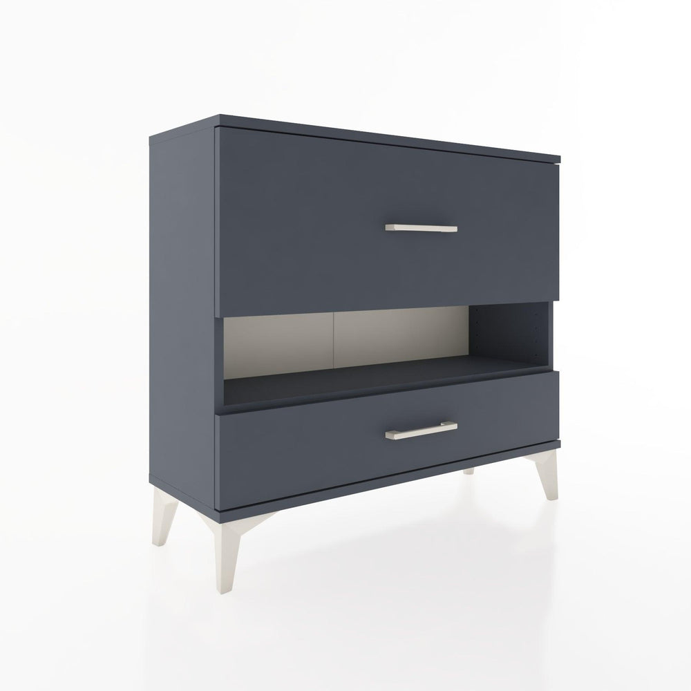 Woodntry Modüler Şifonyer İki Çekmeceli V10 88x30x68 cm Antrasit - Woodntry