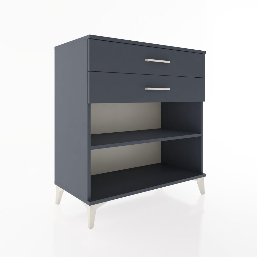 Woodntry Modüler Şifonyer Antrasit 88x44x84 cm Çekmeceli ve Raflı CR14-2