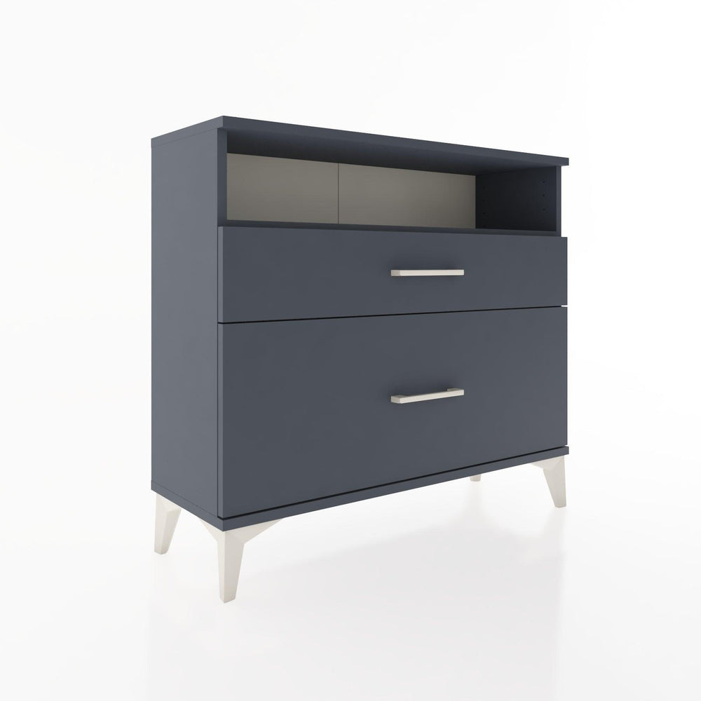 Woodntry Modüler Şifonyer İki Çekmeceli V6 88x30x68 cm Antrasit - Woodntry