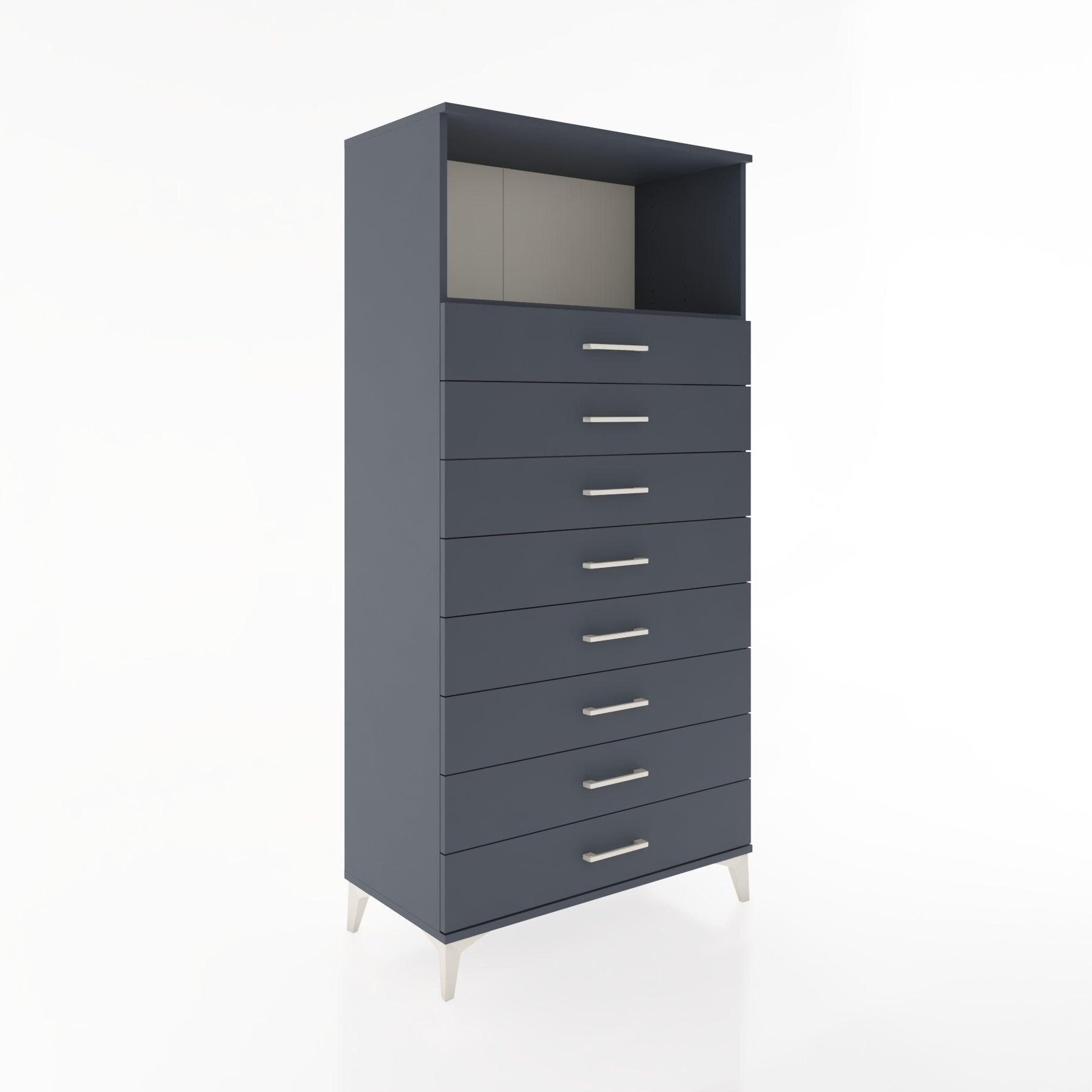 Woodntry Modular Cabinet Anthracite 88x44x170 cm with Drawers and Shelves CR32-2