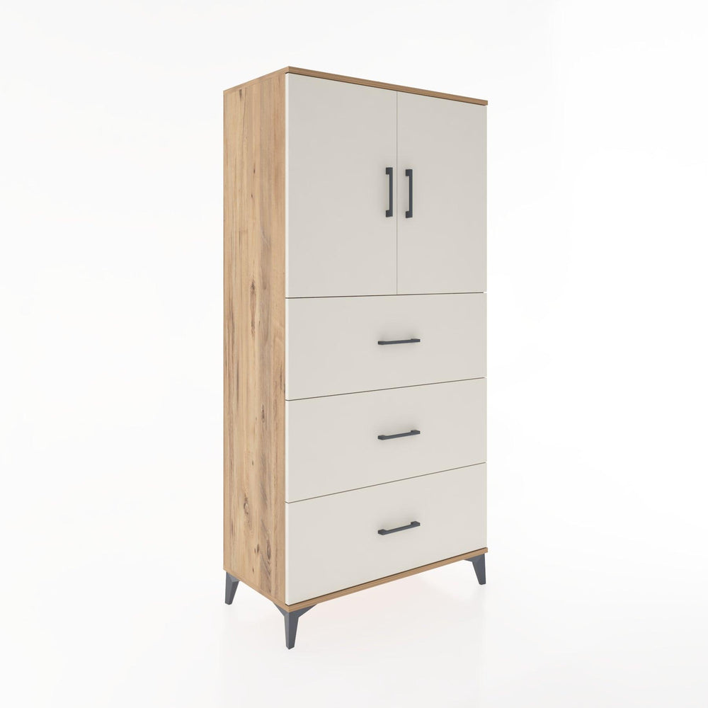 Woodntry Modular Cabinet Pine 88x44x170 cm with Doors and Drawers KC24-3