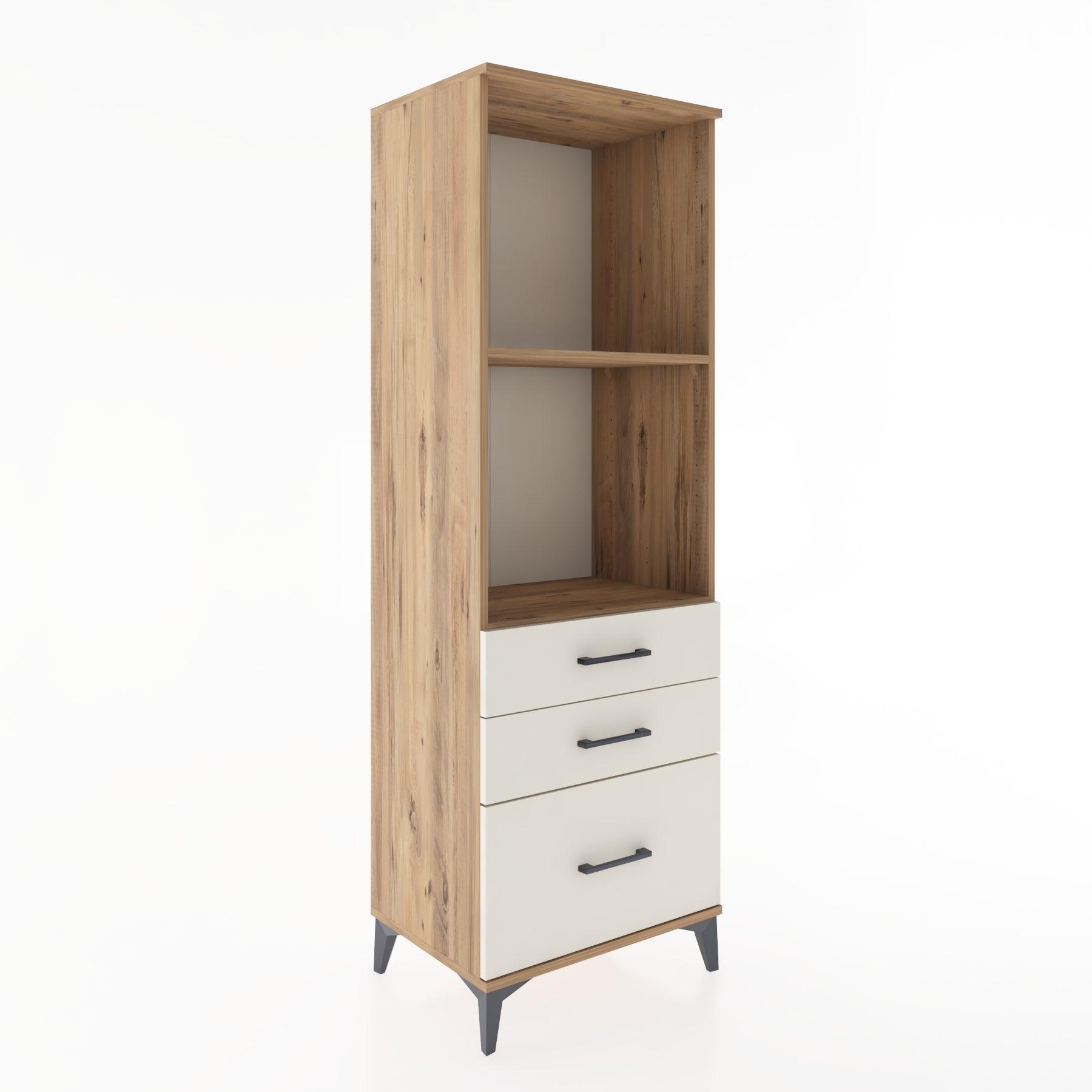 Woodntry Modular Cabinet Pine 60x44x170 cm with Drawers and Shelves CR42-3