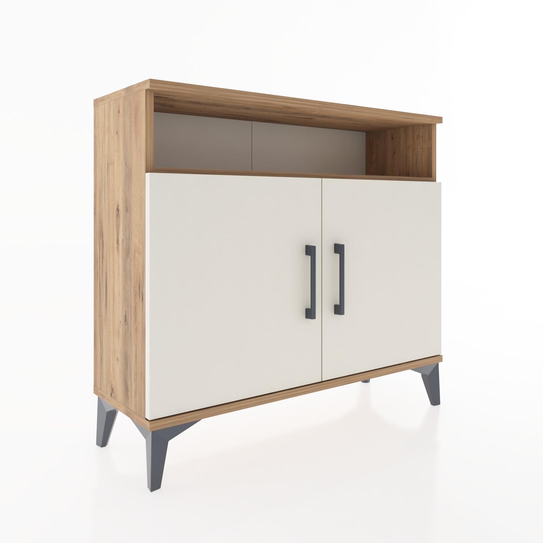 Woodntry Modüler Şifonyer Raf ve İki Kapaklı V1 88x30x68 cm Çam - Woodntry