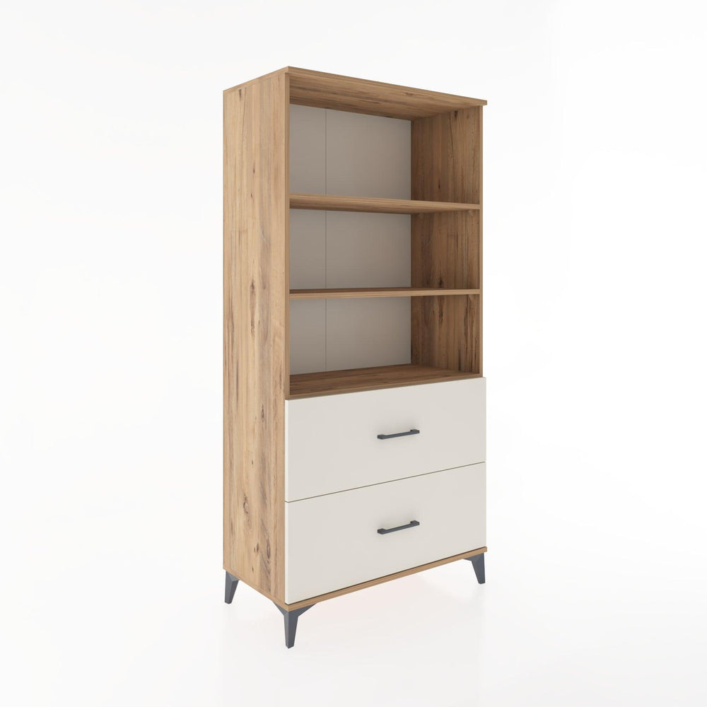 Woodntry Modüler Dolap Çam 88x44x170 cm Çekmeceli ve Raflı CR49-3