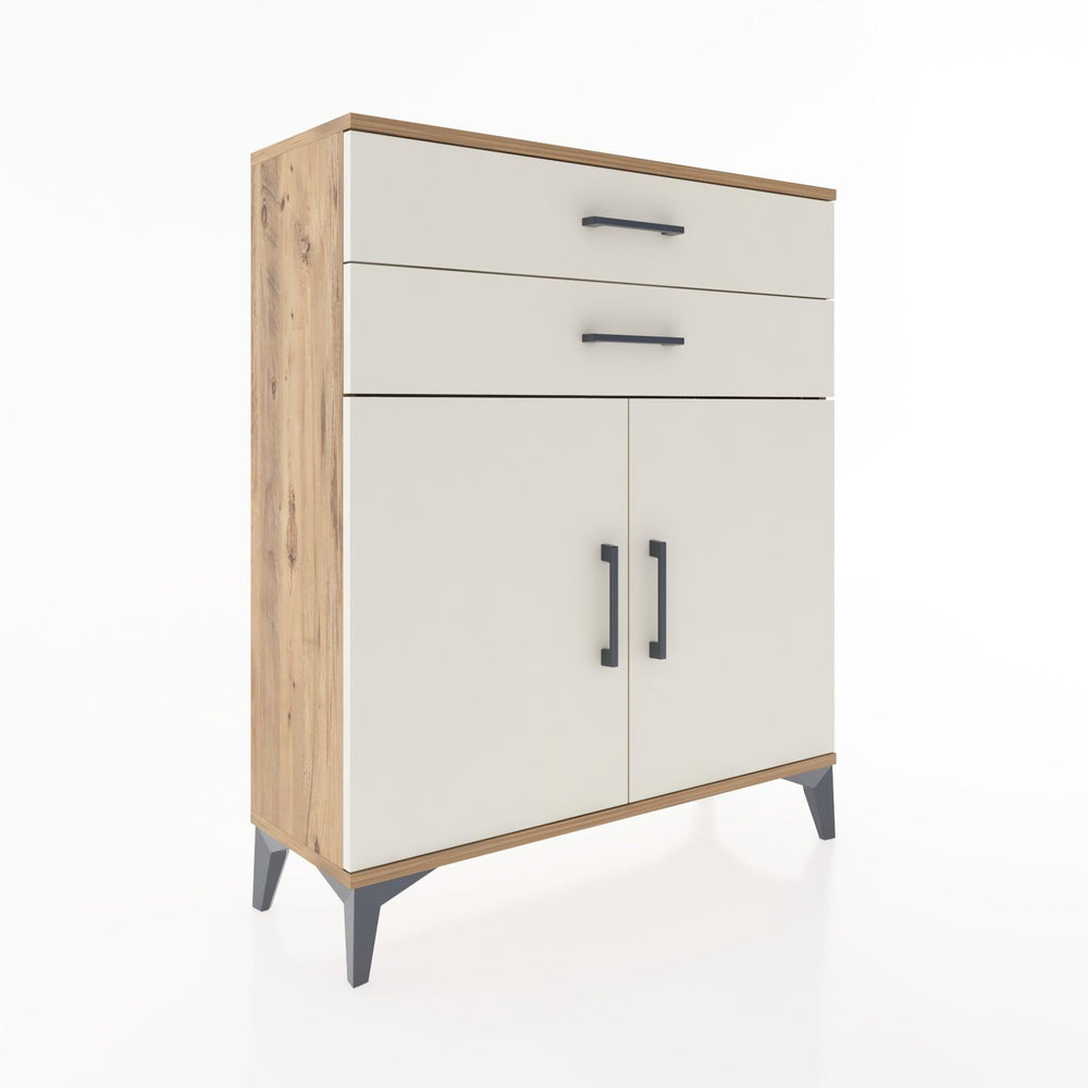 Woodntry Modüler Şifonyer Çam 88x30x94 cm Kapaklı ve Çekmeceli KC3-3