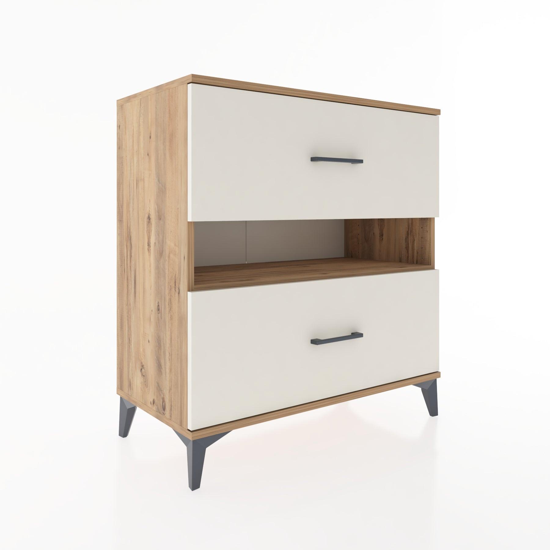 Woodntry Modüler Şifonyer Çam 88x44x84 cm Çekmeceli ve Raflı CR2-3