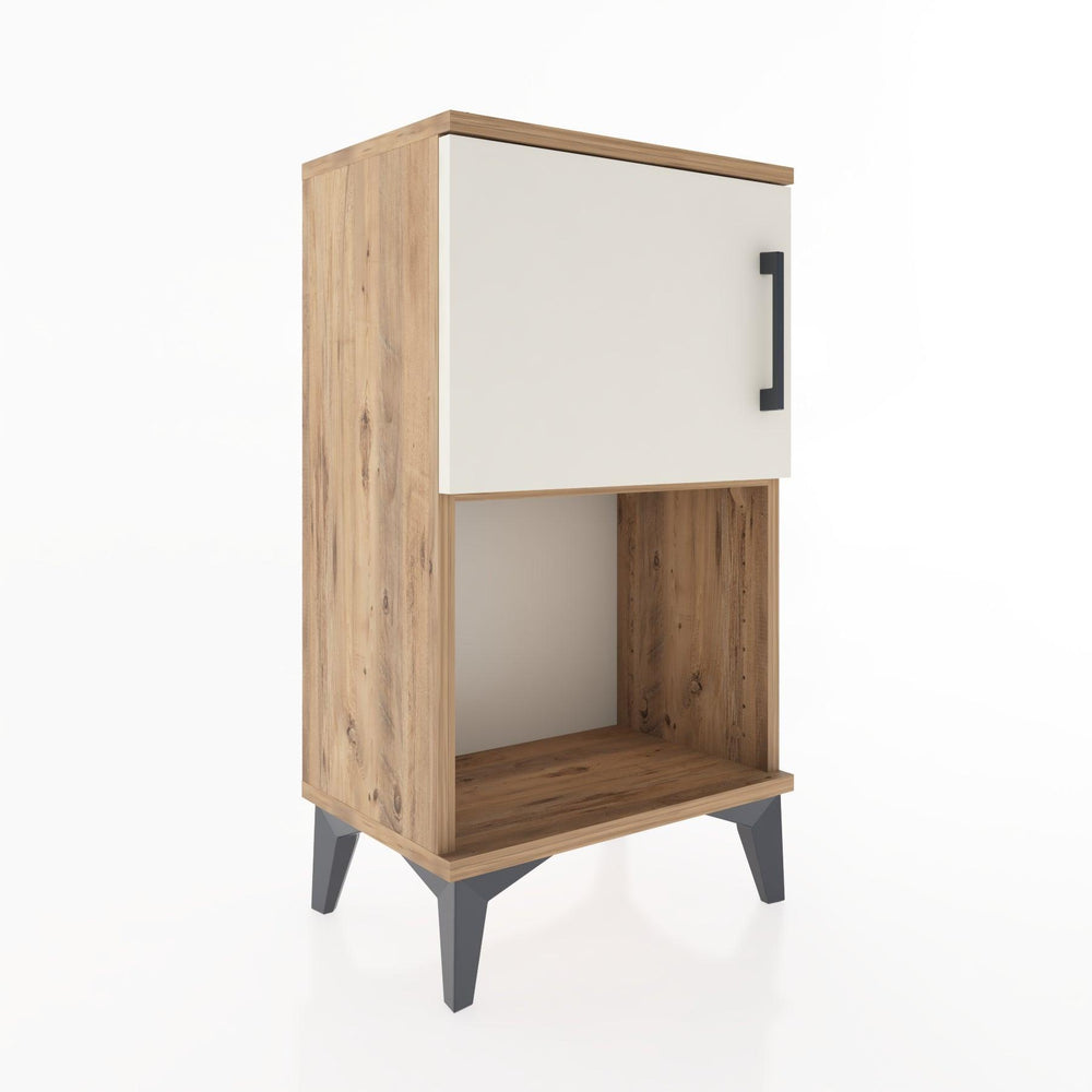 Woodntry Modüler Komodin Raf ve Tek Kapaklı V2 44x30x68 cm Çam - Woodntry