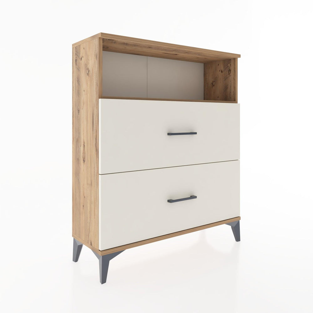 Woodntry Modüler Şifonyer Çam 88x30x94 cm Çekmeceli ve Raflı CR14-3