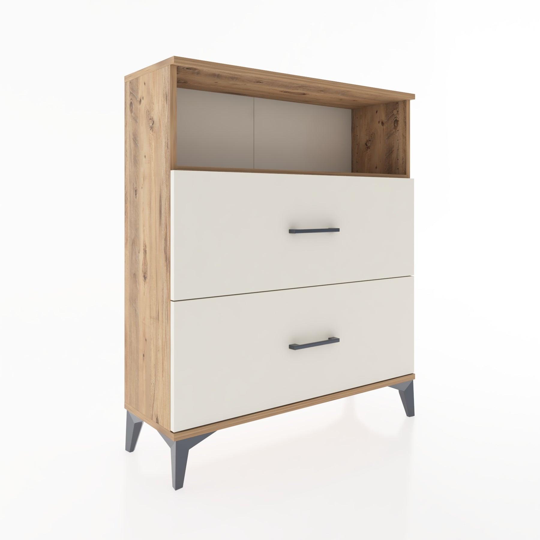 Woodntry Modular Dresser Pine 88x30x94 cm with Drawers and Shelves CR14-3