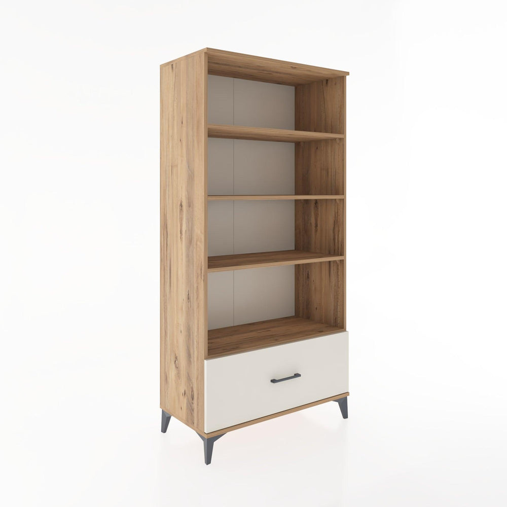 Woodntry Modüler Dolap Çam 88x44x170 cm Çekmeceli ve Raflı CR44-3