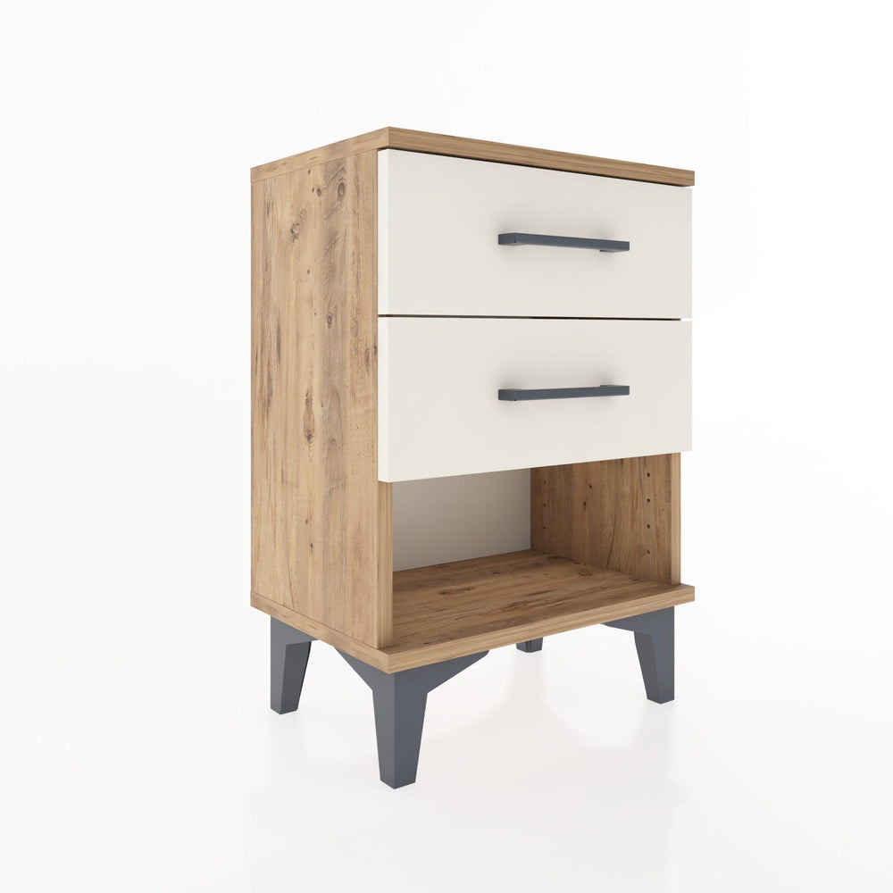 Woodntry Modüler Komodin İki Çekmece ve Raf 44x30x52 cm Çam - Woodntry